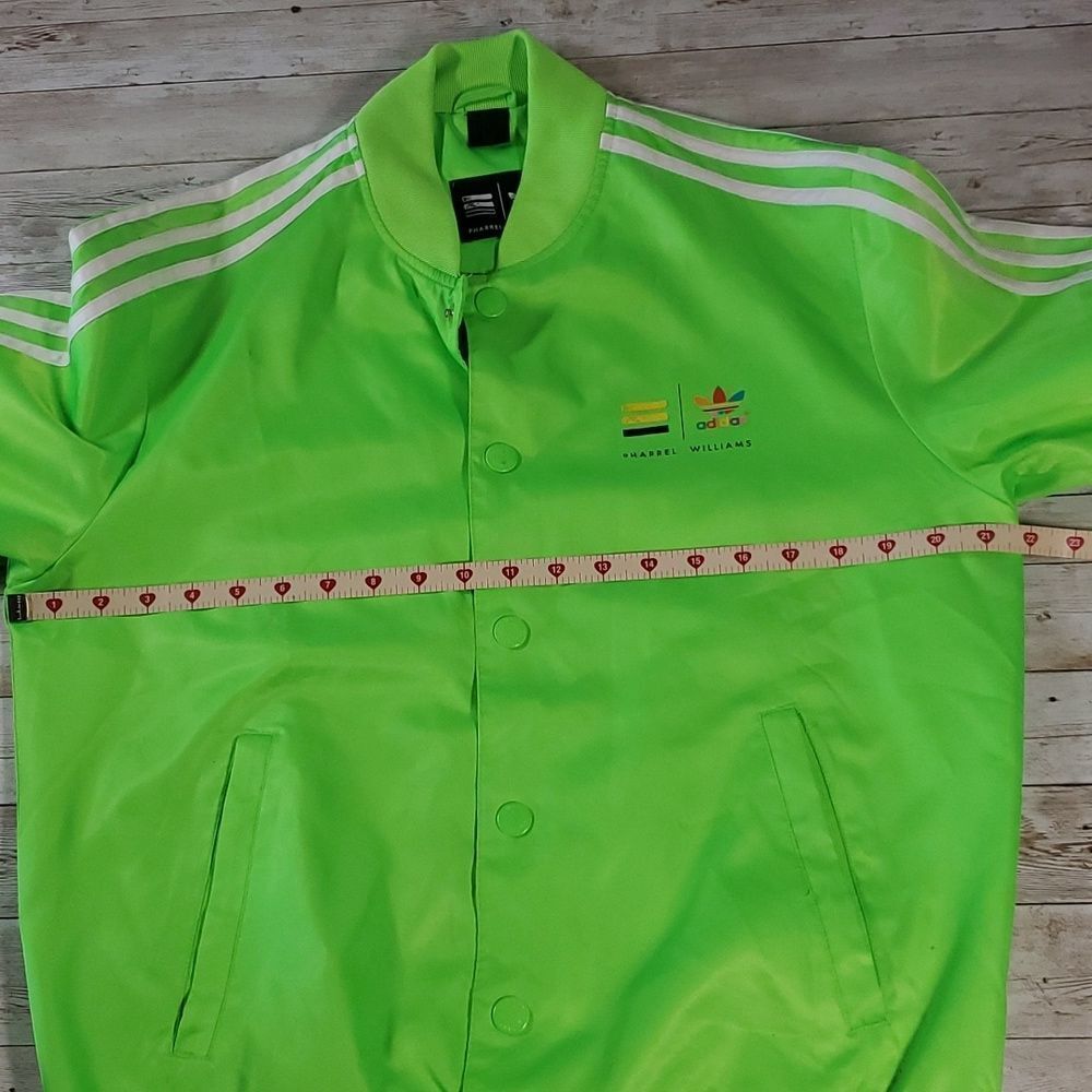 Adidas x Pharrell Williams Neon Green Bomber Track Top‎ Jacket Size Medium - Picture 11 of 13